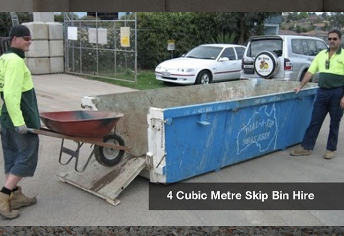 4 cubic meter skip bin online hire in Sydney